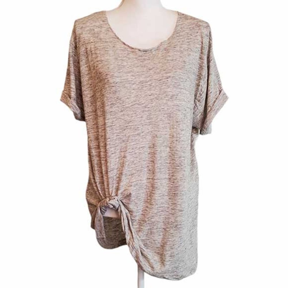 Blue Life Side-Knot Tee heathered Medium, NWOT